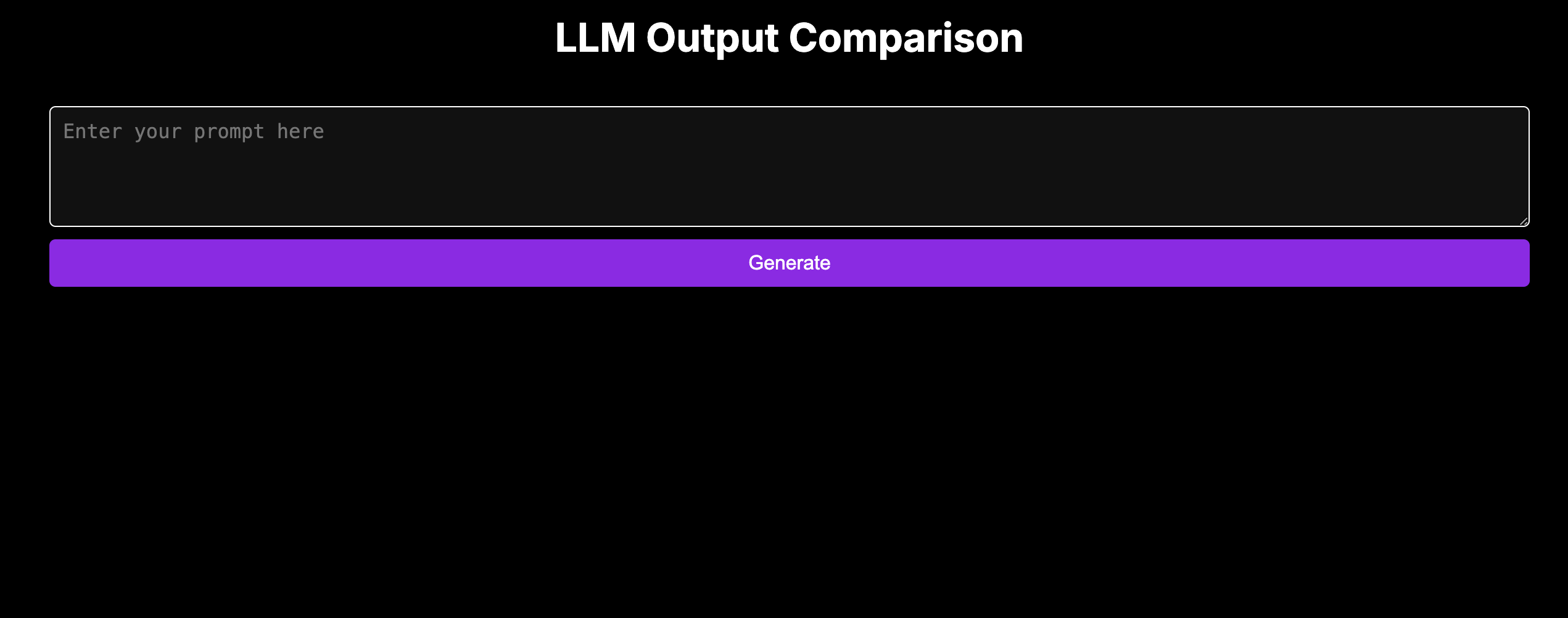 LLM Output Comparison