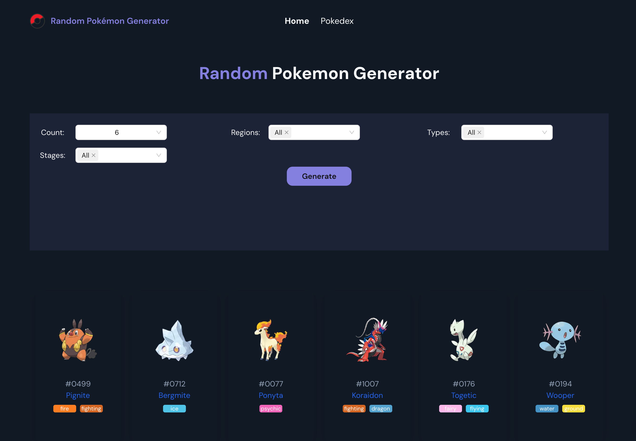 Pokemon Generator