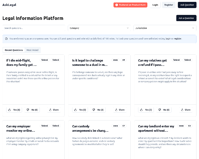 AskLegal - Legal Information Sharing Platform