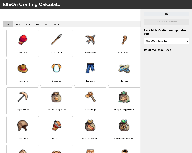 Idleon Crafting Calculator